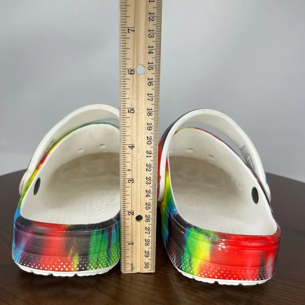 Crocs Baya‎ Clog Shoes Men's 9 Multicolor Tie Dye Slip On Sandal 206883 / W11